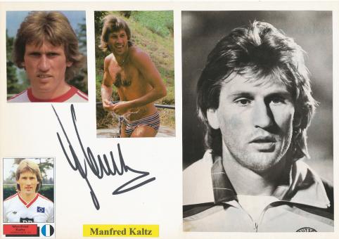 Manfred Kaltz  Hamburger SV  Fußball Autogramm 30 x 20 cm Karte original signiert 