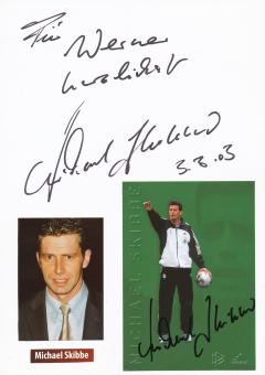 2  x  Michael Skibbe   DFB  Fußball Autogramm 30 x 20 cm Karte original signiert 