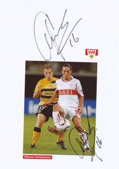 Mauro Camoranesi  VFB Stuttgart  Weltmeister WM 2006  Fußball Autogramm 30 x 20 cm Karte original signiert 