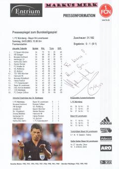 Markus Merk  DFB Schiedsrichter  Fußball Autogramm 30 x 20 cm Karte original signiert 