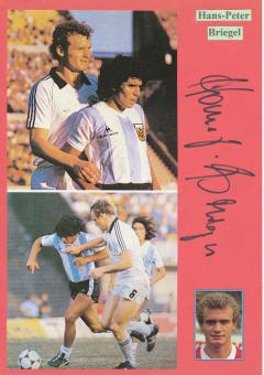 Hans Peter Briegel  Weltmeister WM 1990  DFB  Fußball Autogramm 30 x 20 cm Karte original signiert 