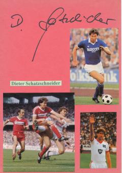 Dieter Schatzschneider  FC Schalke 04  Fußball Autogramm 30 x 20 cm Karte original signiert 