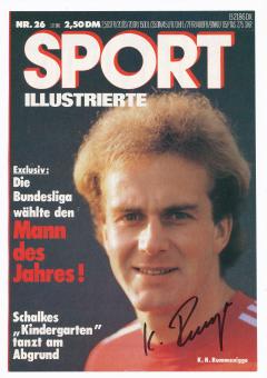 Karl Heinz Rummenigge   FC Bayern München  Fußball Autogramm 30 x 20 cm Karte original signiert 