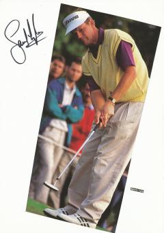 Sandy Lyle  England  Golf Autogramm 30 x 20 cm Karte original signiert 