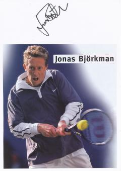 Jonas Björkman  Schweden  Tennis  Autogramm 30 x 20 cm Karte original signiert 