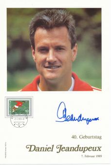 Daniel Jeandupeux  1989  Schweiz  Fußball Autogrammkarte  original signiert 