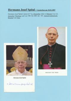 Hermann Josef Spital † 2007  Bischof  Kirche  Autogramm Karte original signiert 