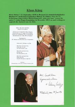 2  x  Klaus Küng   Bischof  Kirche  Autogramm Karte original signiert 