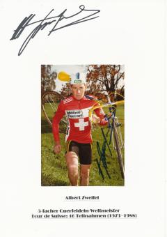2  x  Albert Zweifel  Schweiz   Radsport  Autogramm Karte original signiert 