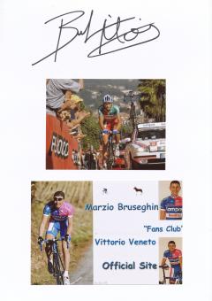 Marzio Bruseghin  Italien  Radsport  Autogramm Karte original signiert 