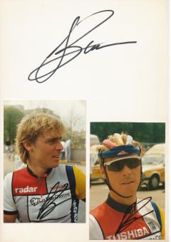 3  x  Steve Bauer  Kanada  Radsport  Autogramm Karte original signiert 