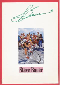 Steve Bauer  Kanada  Radsport  Autogramm Karte original signiert 