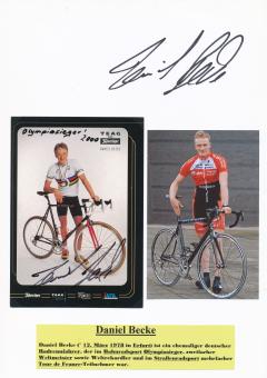 2  x  Daniel Becke  Radsport  Autogramm Karte original signiert 
