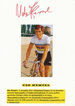 Udo Hempel  Radsport  Autogramm Karte original signiert 