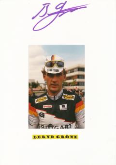 Bernd Gröne  Radsport  Autogramm Karte original signiert 