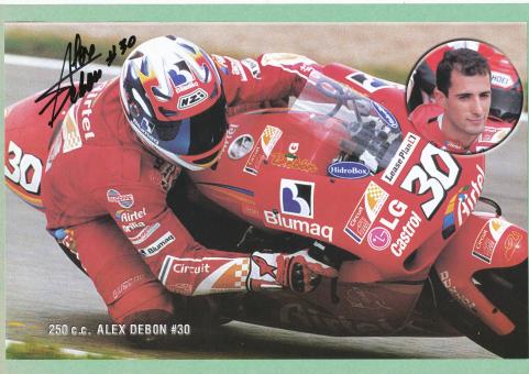 Alex Debon  Spanien  Motorrad Autogramm Bild  original signiert 
