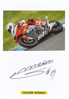 Xavier Simeon  Belgien  Motorrad Autogramm Karte  original signiert 