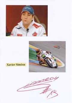 Xavier Simeon  Belgien  Motorrad Autogramm Karte  original signiert 