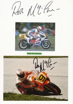 2  x Rob McElnea   Großbritanien  Motorrad Autogramm Karte  original signiert 