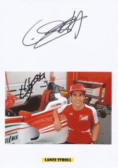 2  x  Lance Stroll   Formel 1   Motorsport Autogramm Karte  original signiert 