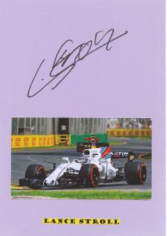 Lance Stroll   Formel 1   Motorsport Autogramm Karte  original signiert 