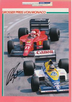 Thierry Boutsen   Formel 1   Motorsport Autogramm Karte  original signiert 