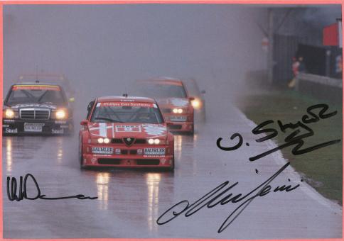 Nicola Larini & Strycek & Danner   Auto  Motorsport Autogramm Bild  original signiert 