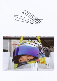 2  x  Carlos Munoz  Kolumbien   Auto Motorsport Autogramm Karte  original signiert 