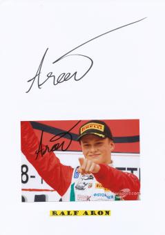 2  x  Ralf Aron  Estland  Auto Motorsport Autogramm Karte  original signiert 