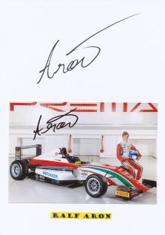 2  x  Ralf Aron  Estland  Auto Motorsport Autogramm Karte  original signiert 