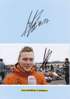 2  x  Maximilian Günther  Auto Motorsport Autogramm Karte  original signiert 