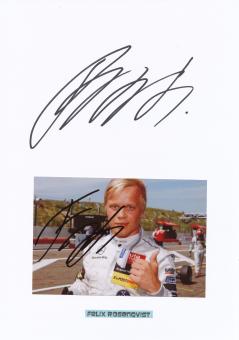 2  x  Felix Rosenqvist  Schweden  Auto Motorsport Autogramm Karte  original signiert 