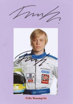 2  x  Felix Rosenqvist  Schweden  Auto Motorsport Autogramm Karte  original signiert 