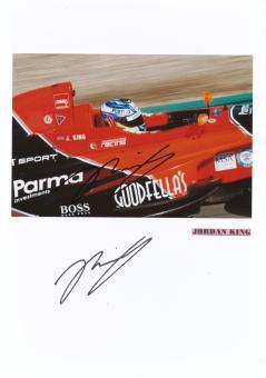 2  x  Jordan King  Großbritanien  Auto Motorsport Autogramm Karte  original signiert 