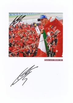 2  x  Antonio Fuoco  Italien  Auto Motorsport Autogramm Karte  original signiert 