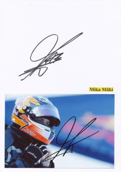 2  x  Mika Mäki  Finnland  Auto Motorsport Autogramm Karte  original signiert 