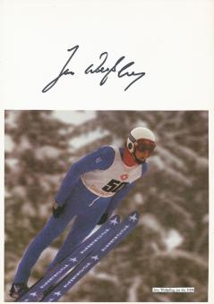 Jens Weißflog  DDR   Skispringen  Autogramm Karte  original signiert 