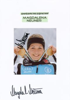 2  x  Magdalena Neuner  Biathlon  Autogramm Karte  original signiert 