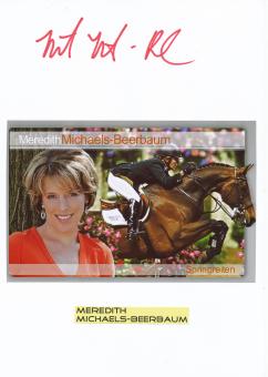 Meredith Michaels Beerbaum  Reiten  Autogramm Karte  original signiert 