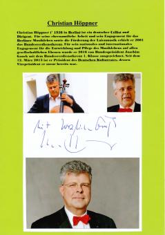 Christian Höppner  Dirigent  Klassik  Musik  Autogramm Karte  original signiert 