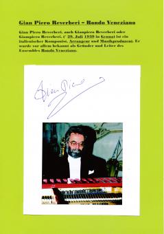 Gian Piero Reverberi  Italien  Dirigent  Klassik  Musik  Autogramm Karte  original signiert 