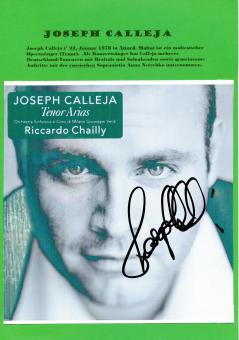 Joseph Calleja  Malta  Oper  Klassik  Musik  Autogramm Karte  original signiert 