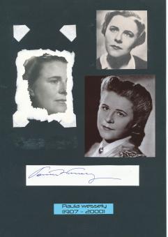 Paula Wessely † 2000   Film &  TV   Autogramm Karte original signiert 