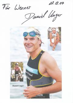 Daniel Unger  Triathlon Leichtathletik  Autogramm Karte  original signiert 