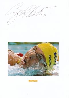 Grant Hackett   Australien  Schwimmen  Autogramm Karte  original signiert 