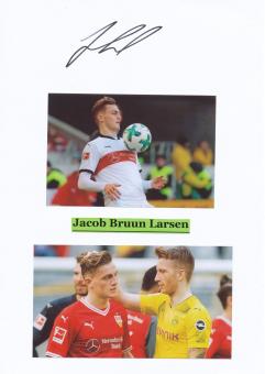 Jacob Bruun Larsen  VFB Stuttgart  Autogramm Karte  original signiert 