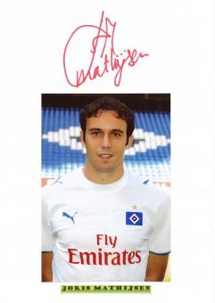 Joris Mathijsen  Hamburger SV  Autogramm Karte  original signiert 