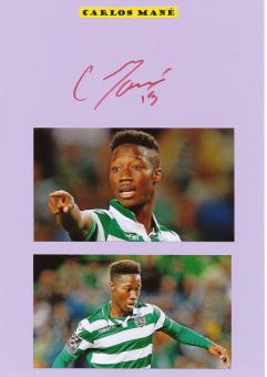 Carlos Mane  Sporting Lissabon  Autogramm Karte  original signiert 