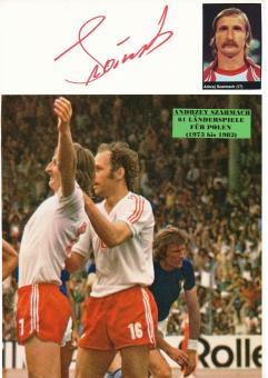 Andrzey Szarmach  Polen  WM 1974  Autogramm Karte  original signiert 