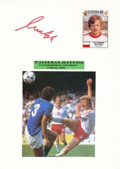 Waldemar Matysik  Polen WM 1982  Autogramm Karte  original signiert 